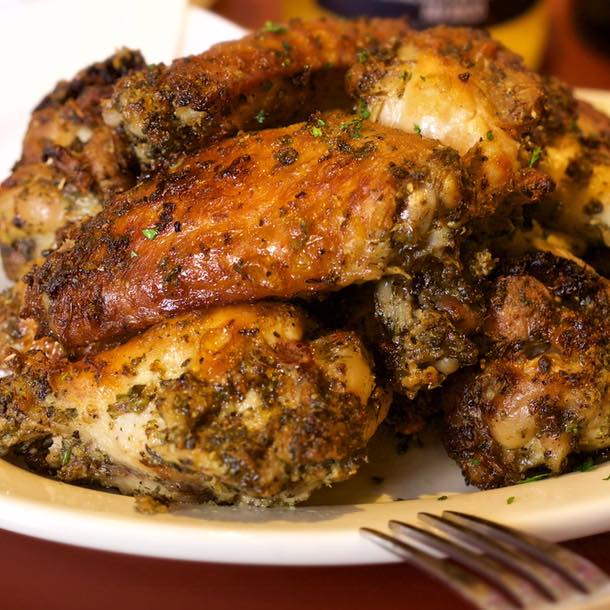 Order Brick Oven Chicken Wings food online from First & Last Tavern store, Hartford on bringmethat.com