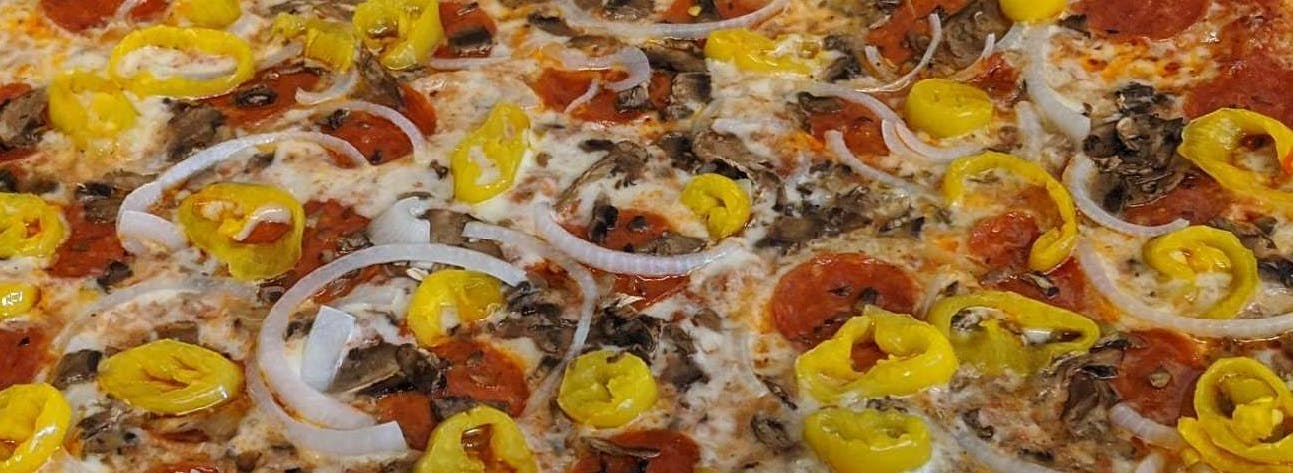 Order Mayhem Pizza - 12'' food online from Abo Pizza-Boulder store, Boulder on bringmethat.com