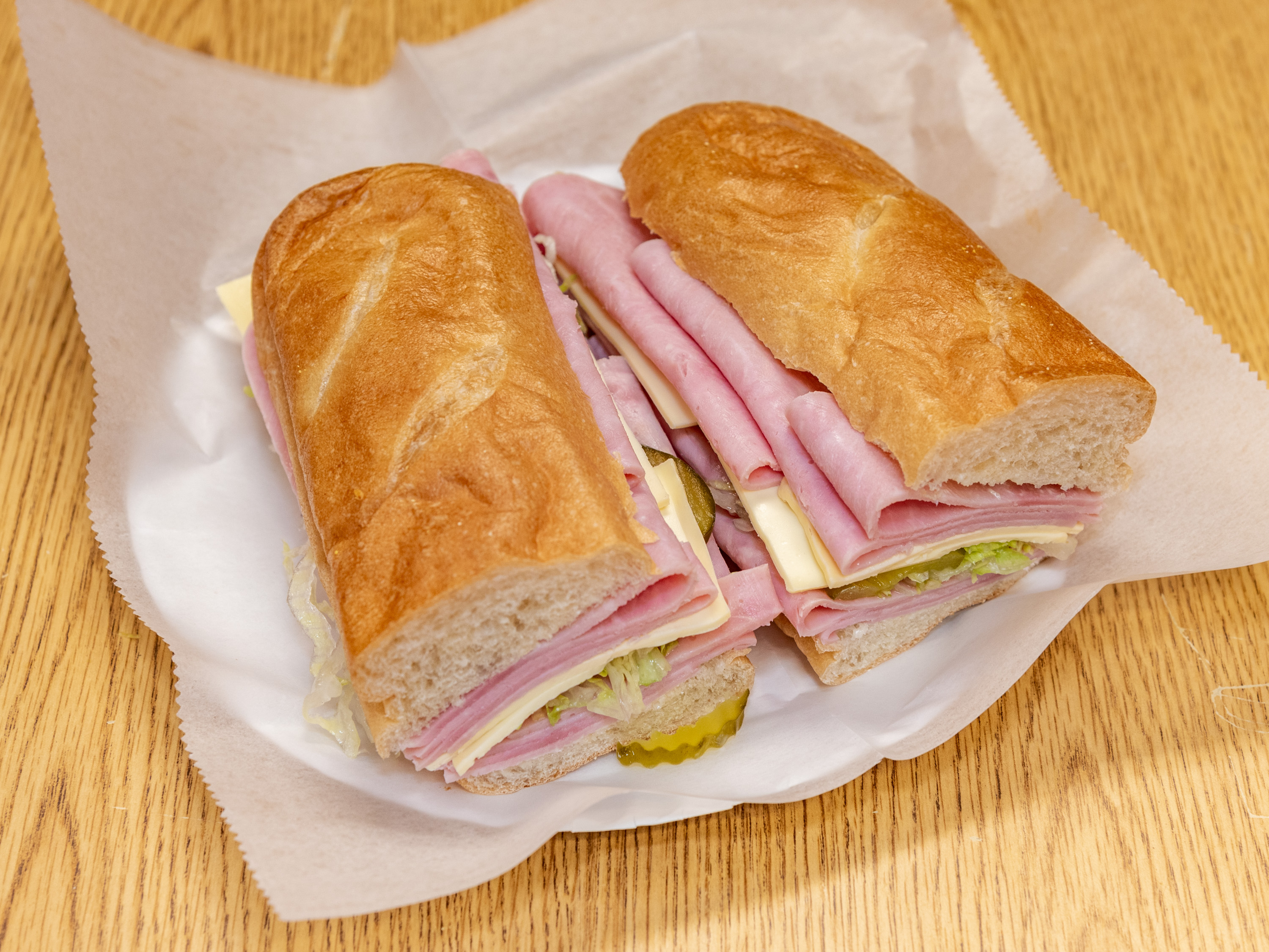 Order Ham and Cheese Sub food online from Revere house of pizza store, Revere on bringmethat.com