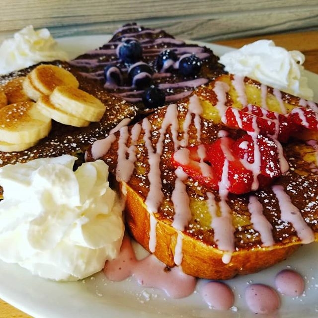 Order French Toast Trio food online from Honey Biscuit Breakfast & Lunch store, Mount Prospect on bringmethat.com