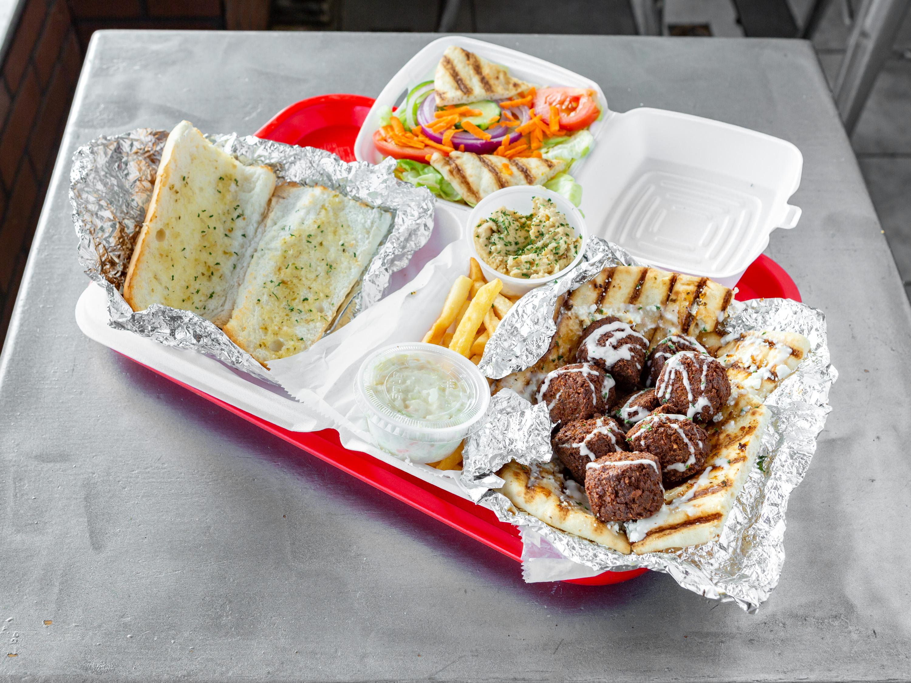 Order Falafel Plate Dinner food online from Family Style Pizza store, Framingham on bringmethat.com