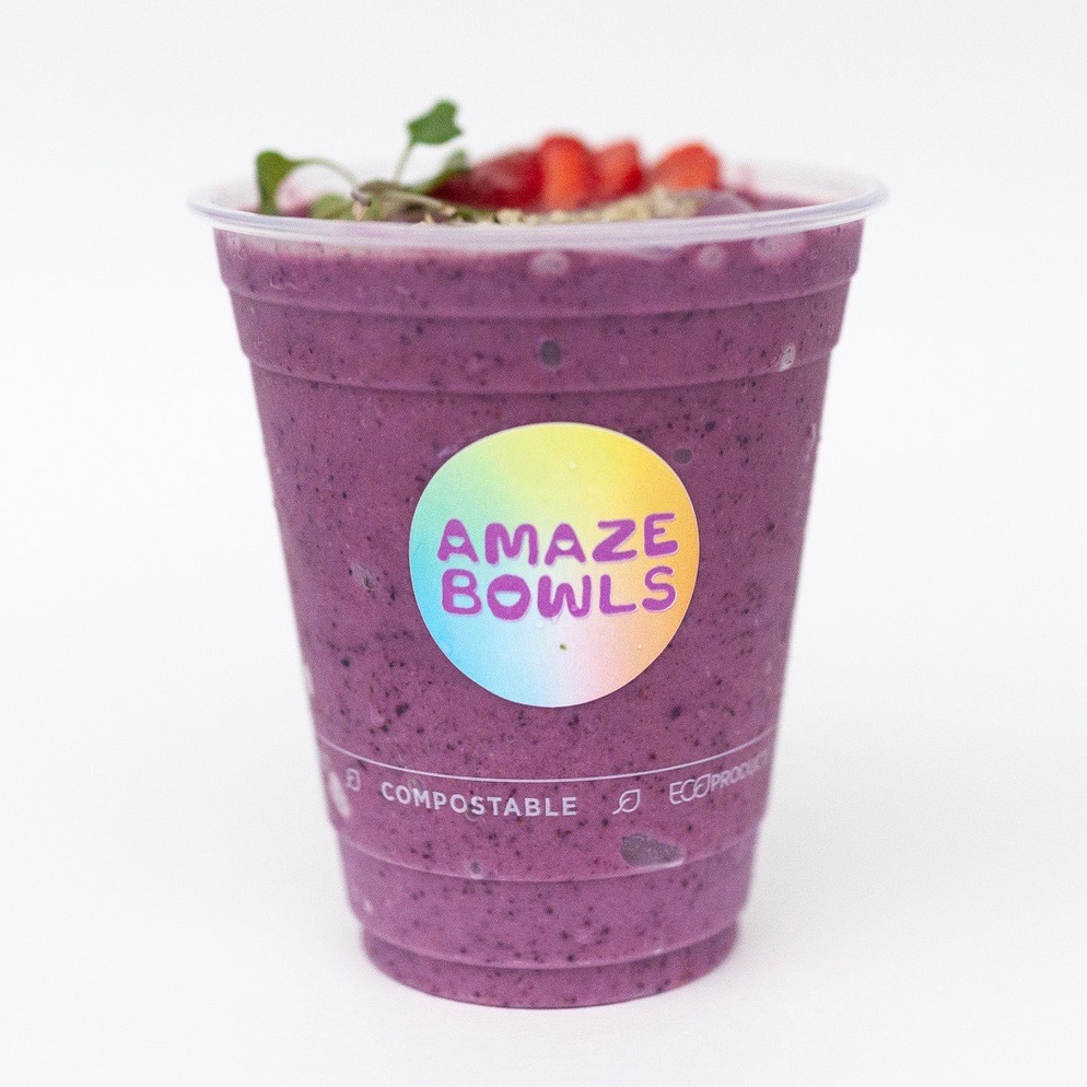 Order Berry Medley Smoothie food online from Amazebowls @ Kitchen United store, Pasadena on bringmethat.com