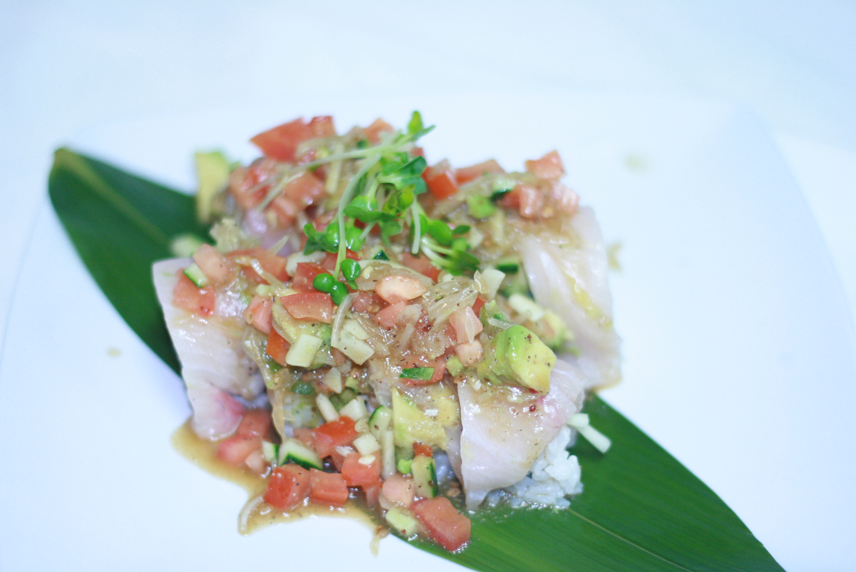 Order F11. Passion Yellowtail Roll food online from Koisan Sushi & Japanese Cuisine store, Orange on bringmethat.com