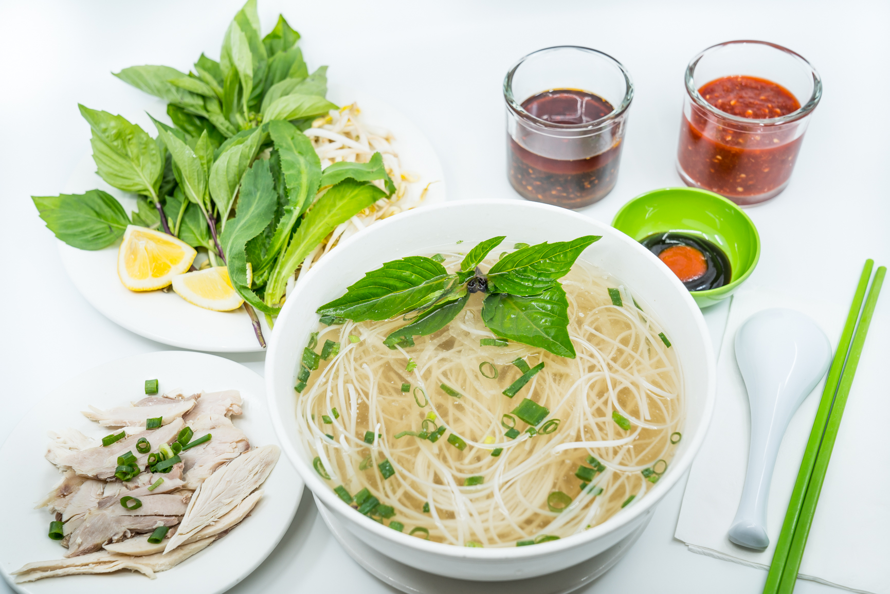 Order 12. Large Chicken Pho Noodle Soup food online from Ha Long Pho Noodle House store, Honolulu on bringmethat.com