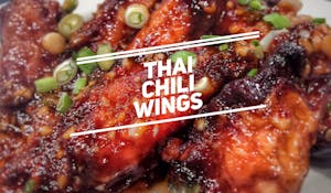 Order Thai Sweet Chili Wings (8) food online from Jade Garden store, Lawrence on bringmethat.com