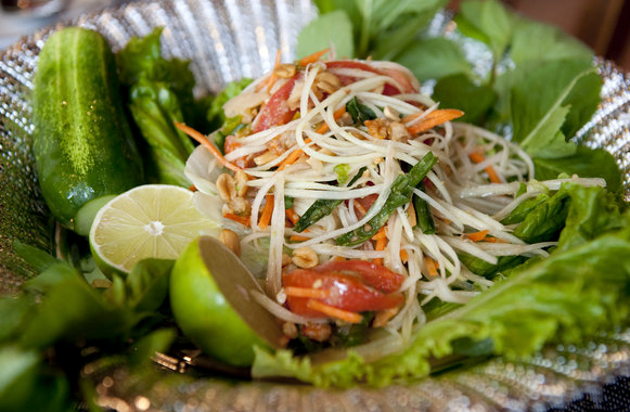 Order Papaya Salad food online from Thai Hut store, Somerville on bringmethat.com