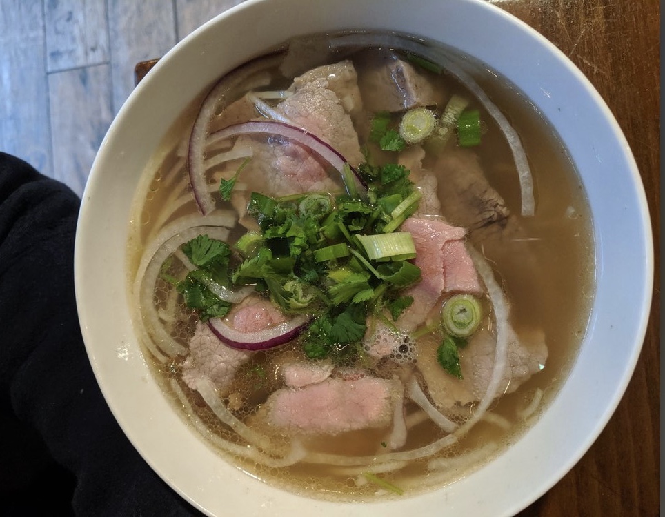 Order Brisket and Rare Beef Eye Round Noodle Soup (Tái nạm) food online from Hello Saigon store, New York on bringmethat.com