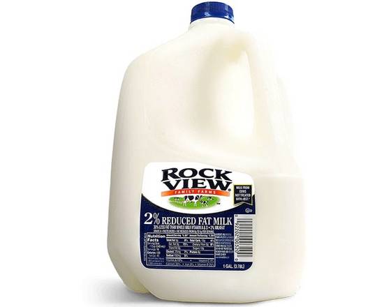 Order Rockview 2% Reduced Milk (blue cap), 1 gallon food online from Central Liquor Market store, Los Angeles on bringmethat.com