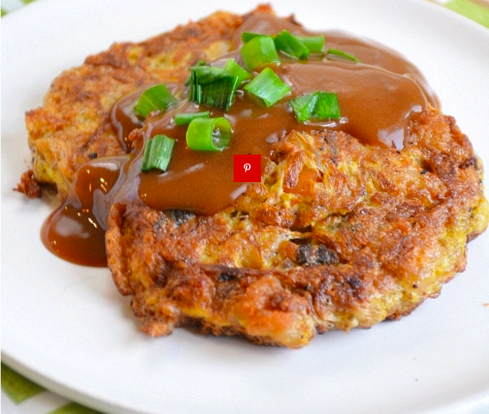 Order 101. Chicken Egg Foo Young food online from China Kitchen store, Anaheim on bringmethat.com