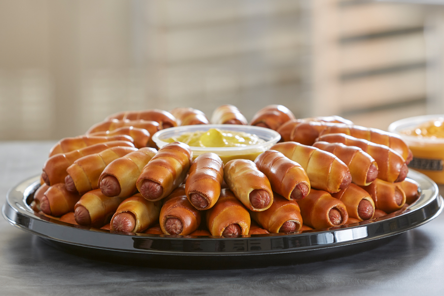 Order Mini Dogs and Rivets Party Tray food online from Philly Pretzel Factory store, Lititz on bringmethat.com
