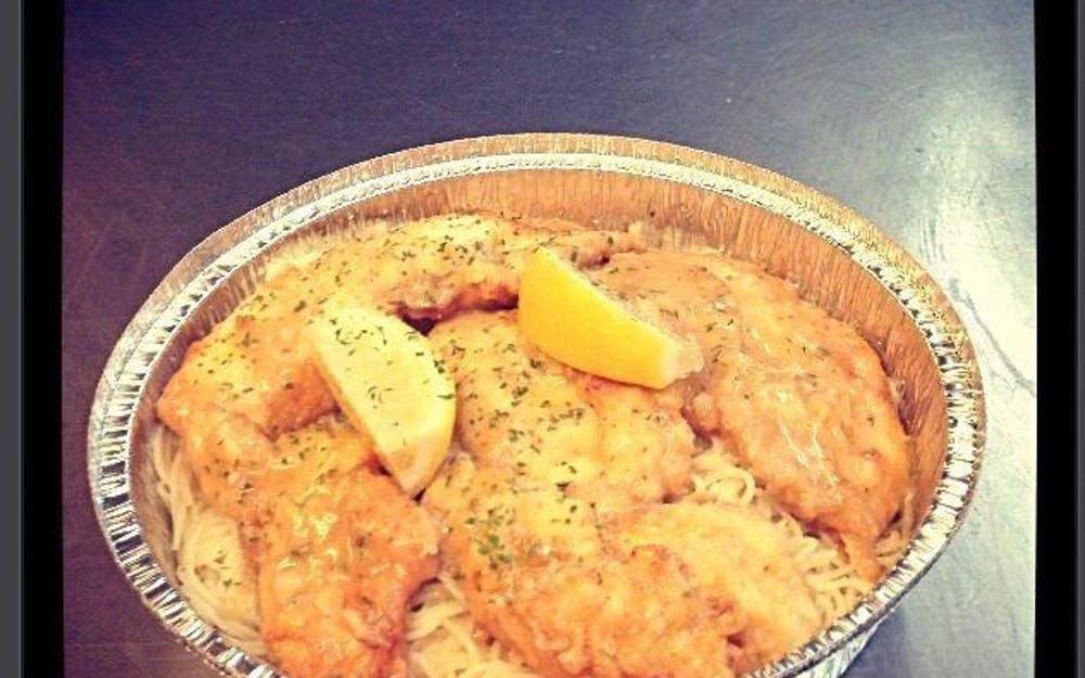 Order Chicken Francese over Pasta - Entree food online from Hometown Pizza store, Litchfield on bringmethat.com