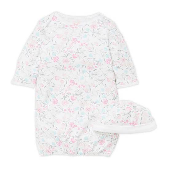 Order Little Me® Size 0-3M Watercolor Flowers Gown with Hat in Pink food online from Bed Bath & Beyond store, Lancaster on bringmethat.com