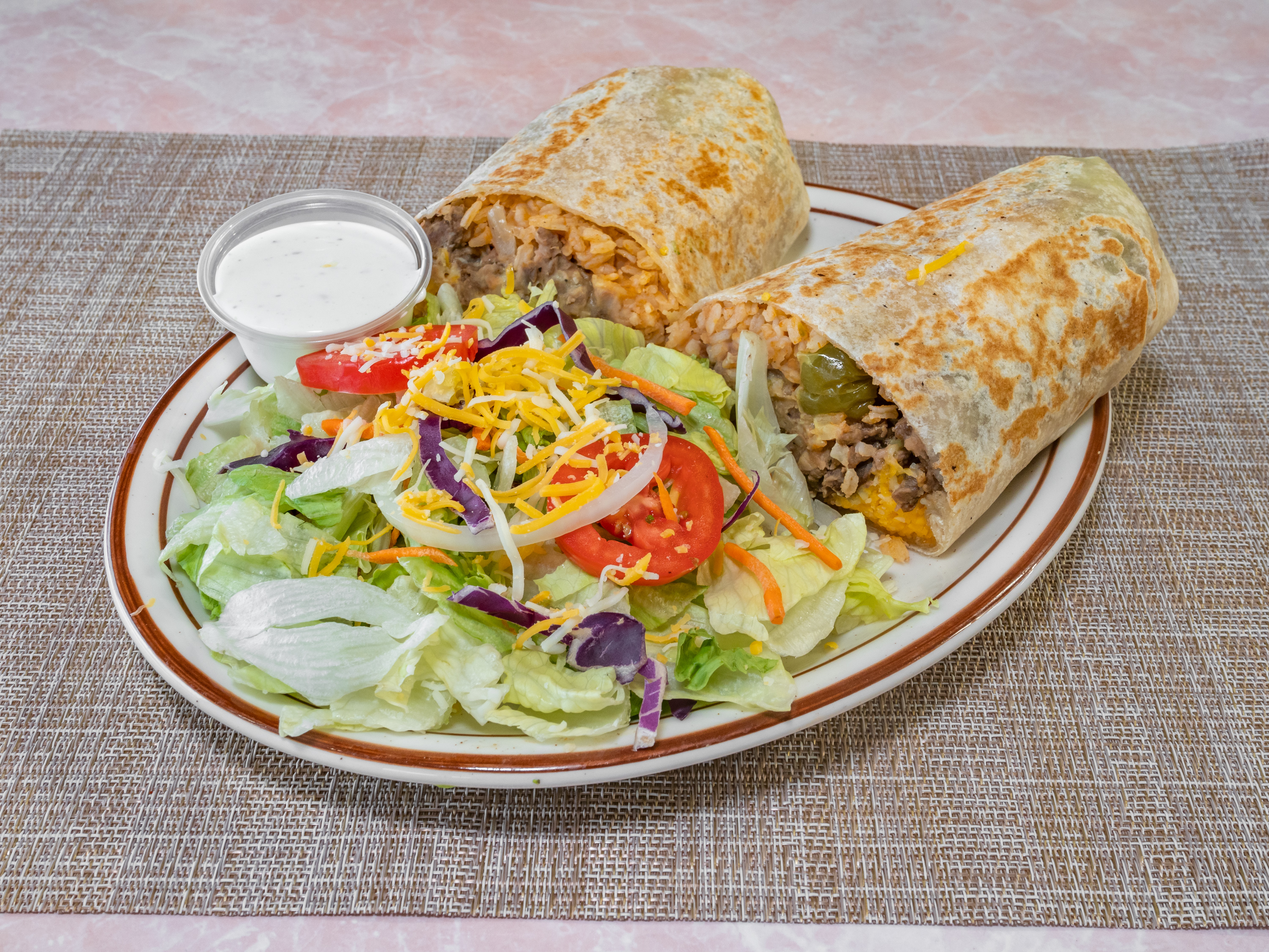 Order Burrito with Salad Combo food online from Taqueria Super Pollo store, Salinas on bringmethat.com