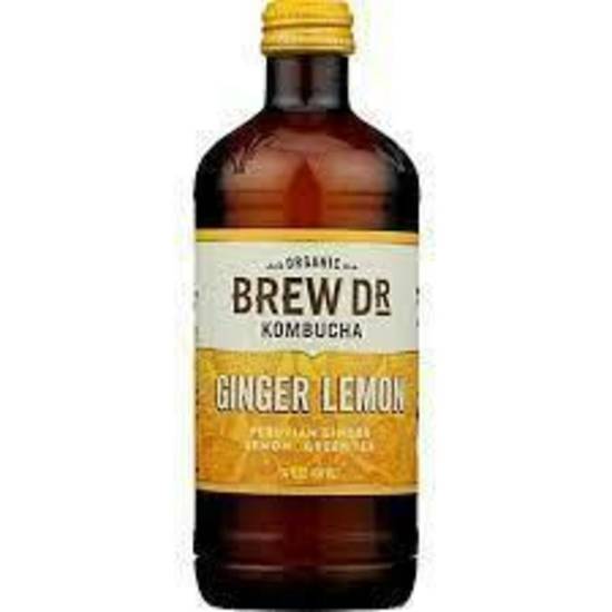 Order Brew Dr. Organic Kombucha - Ginger Lemon food online from IV Deli Mart store, Goleta on bringmethat.com
