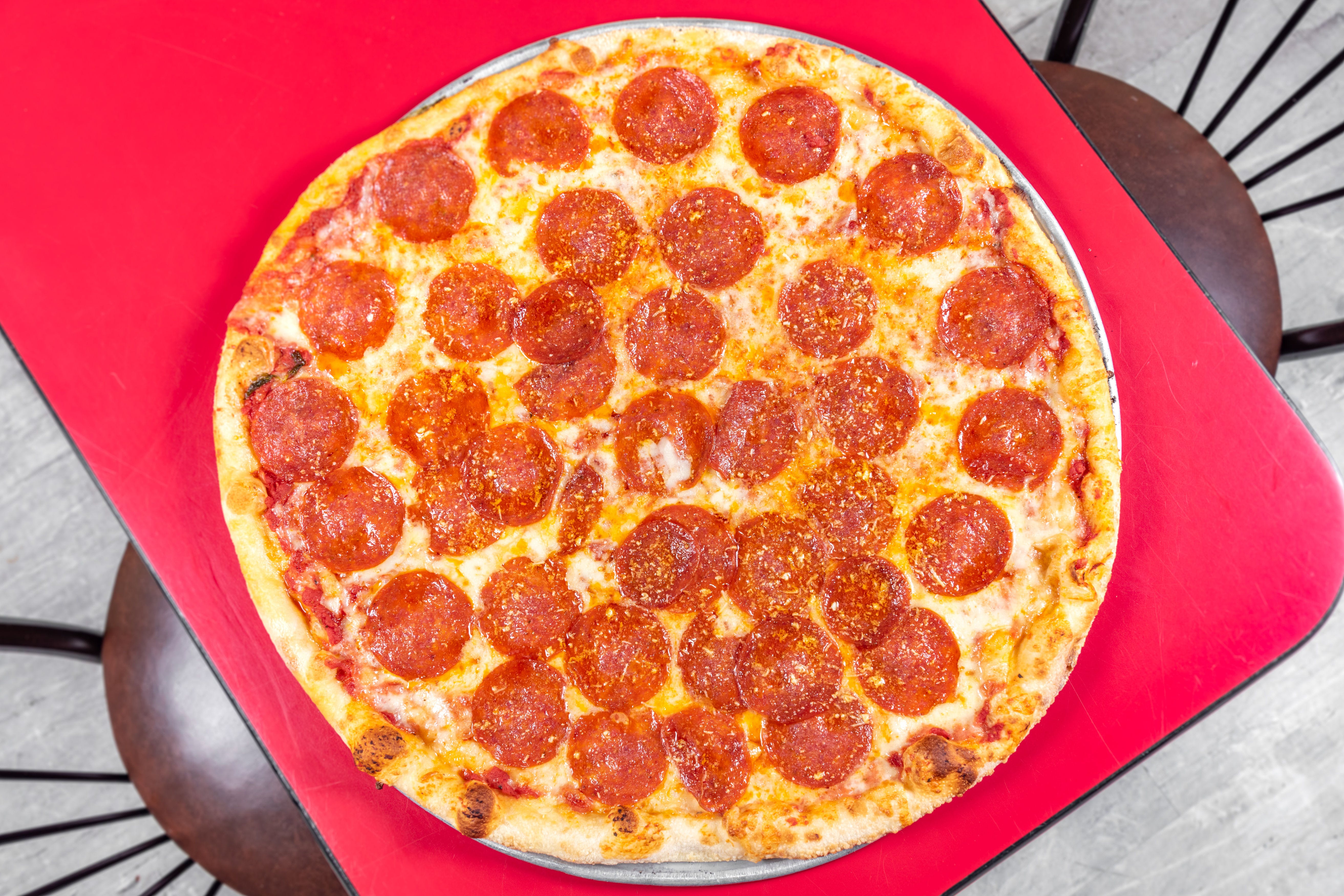 Order Pepperoni Pizza - Personal 10'' food online from The Grotto Pizzeria store, New York on bringmethat.com