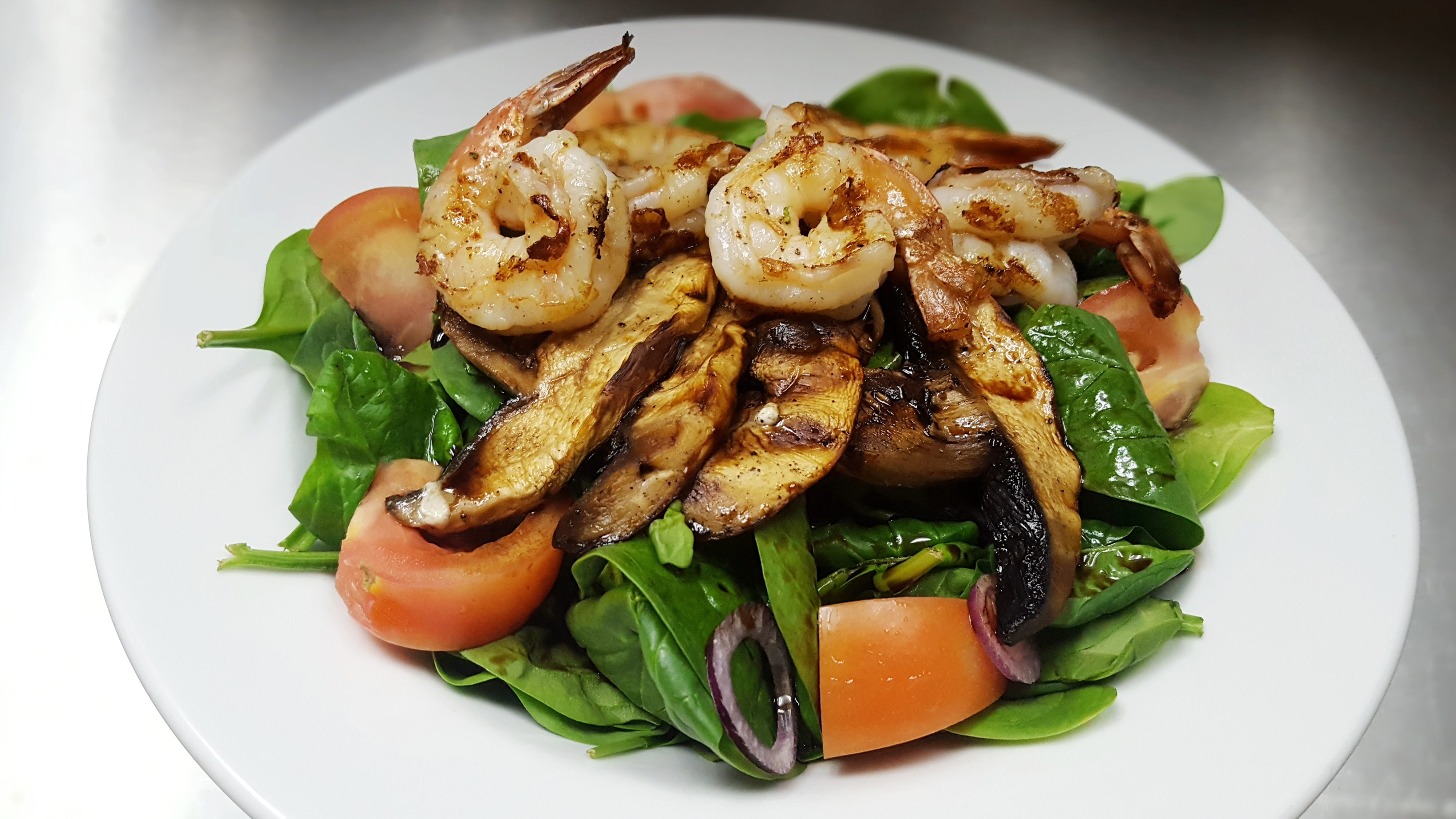 Order Shrimp Spinach Salad food online from Pizza Center store, Middlesex on bringmethat.com