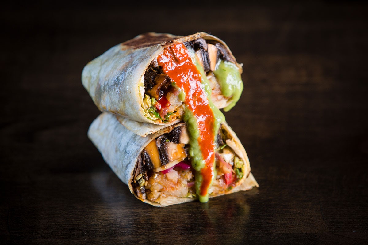 Order Porto-Besto Veggie Burrito You’ve Ever Had food online from Spitfire Tacos store, San Diego on bringmethat.com