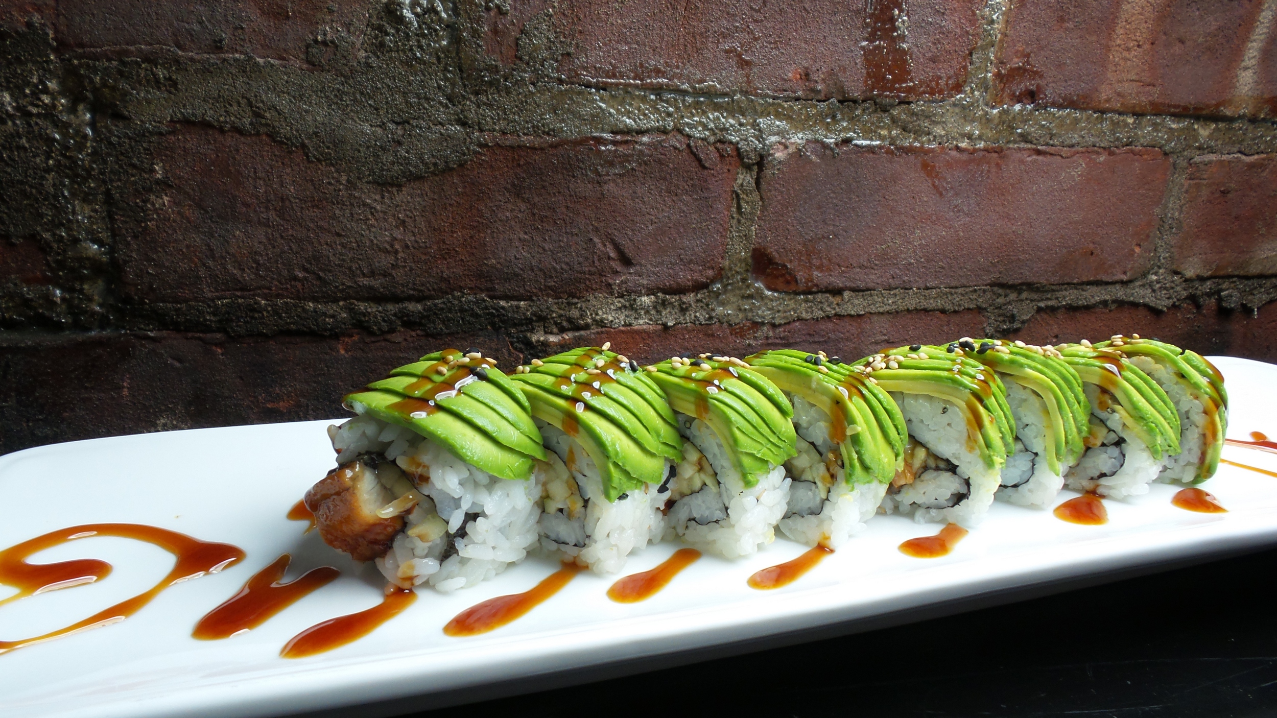 Order Dragon Roll food online from Yellowtail Japanese Bistro store, Rutherford on bringmethat.com