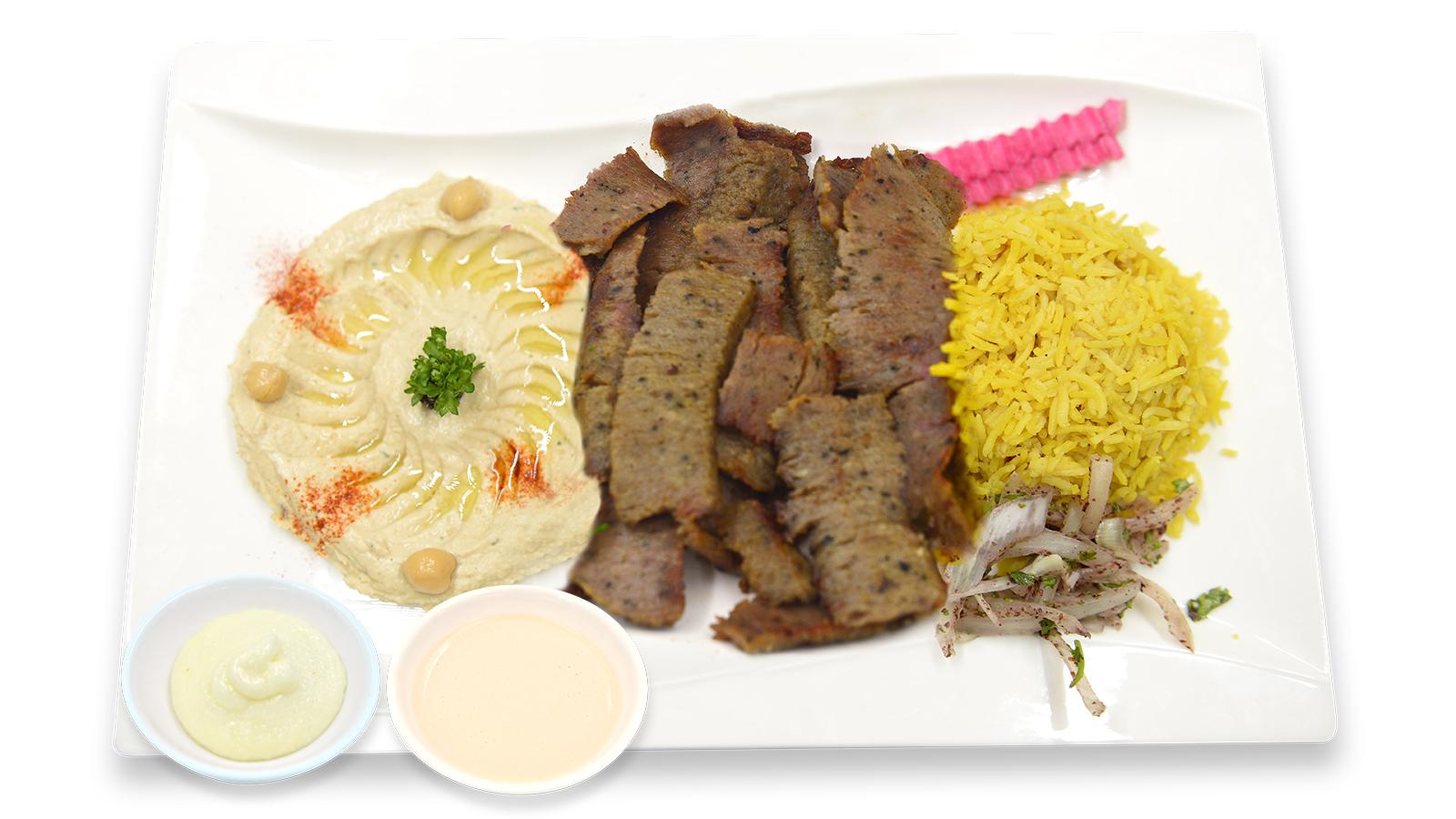 Order GYRO PLATTER food online from Kabob Korner store, Katy on bringmethat.com
