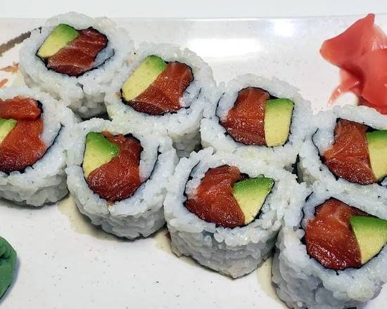 Order Salmon Avocado Roll (8 pcs) food online from Inari Sushi store, Rockville on bringmethat.com
