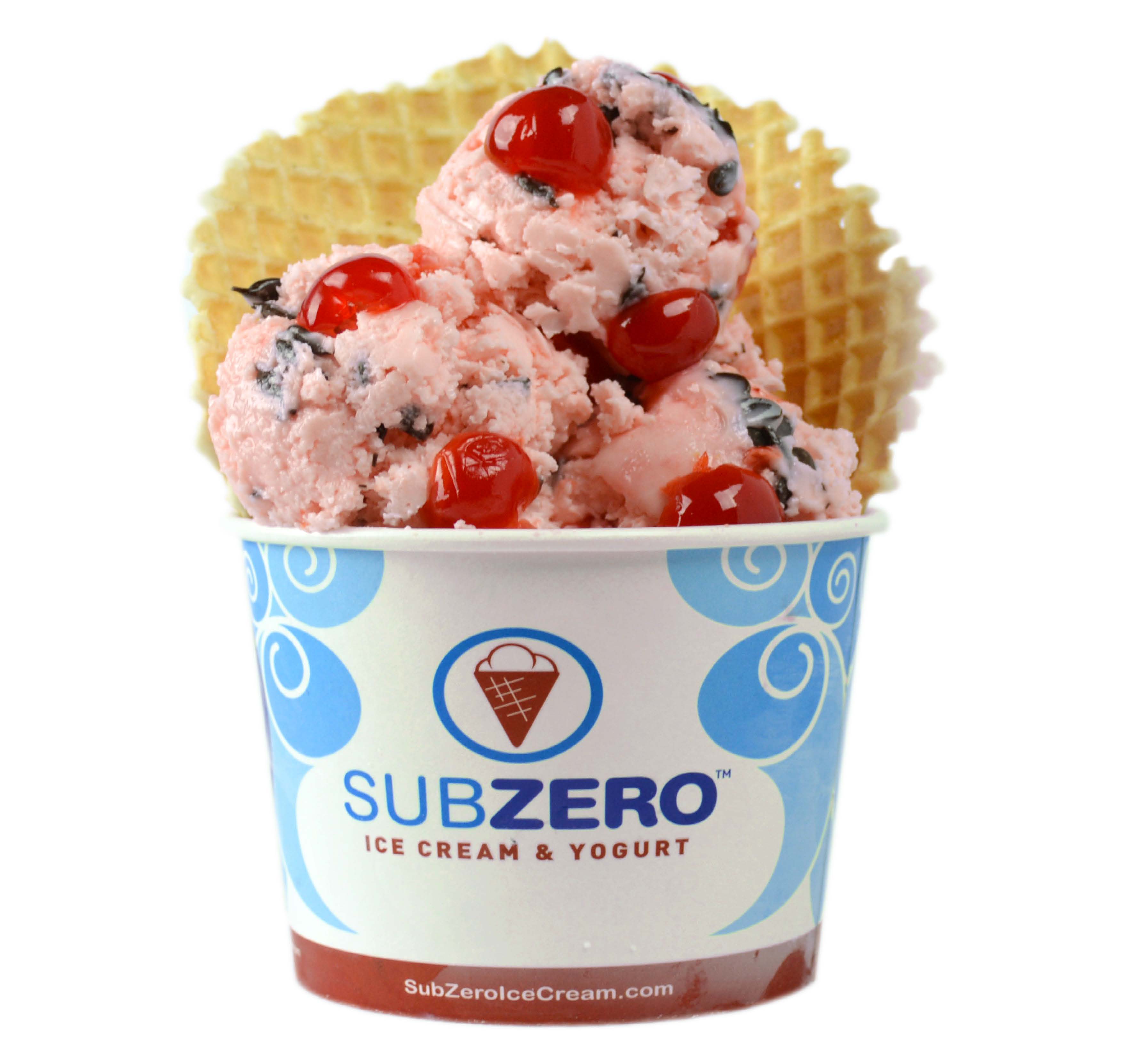 Order 9. Cherry Charge Ice Cream food online from Sub Zero Nitrogen Ice Cream store, Carmel on bringmethat.com