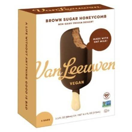 Order Van Leeuwen Vegan Brown Sugar Honeycomb Ice Cream Bar (4 bars) food online from 7-Eleven By Reef store, Marietta on bringmethat.com