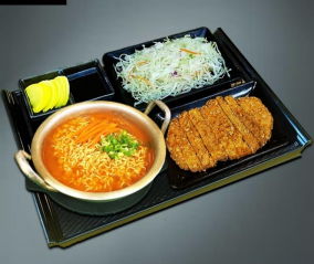 Order [KC3] 돈까스 라면 콤보 / Pork Cutlet & Spicy Ramen food online from Jjang Restaurant store, Buena Park on bringmethat.com