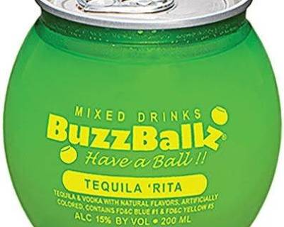 Order Buzzballz Margarita Tequila 'Rita Citrus 200 ml  food online from Rocky Liquor store, Claremont on bringmethat.com