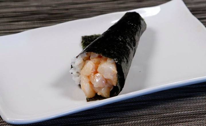 Order Spicy Scallop Hand Roll with Cucumber food online from Fujisan store, El Centro on bringmethat.com