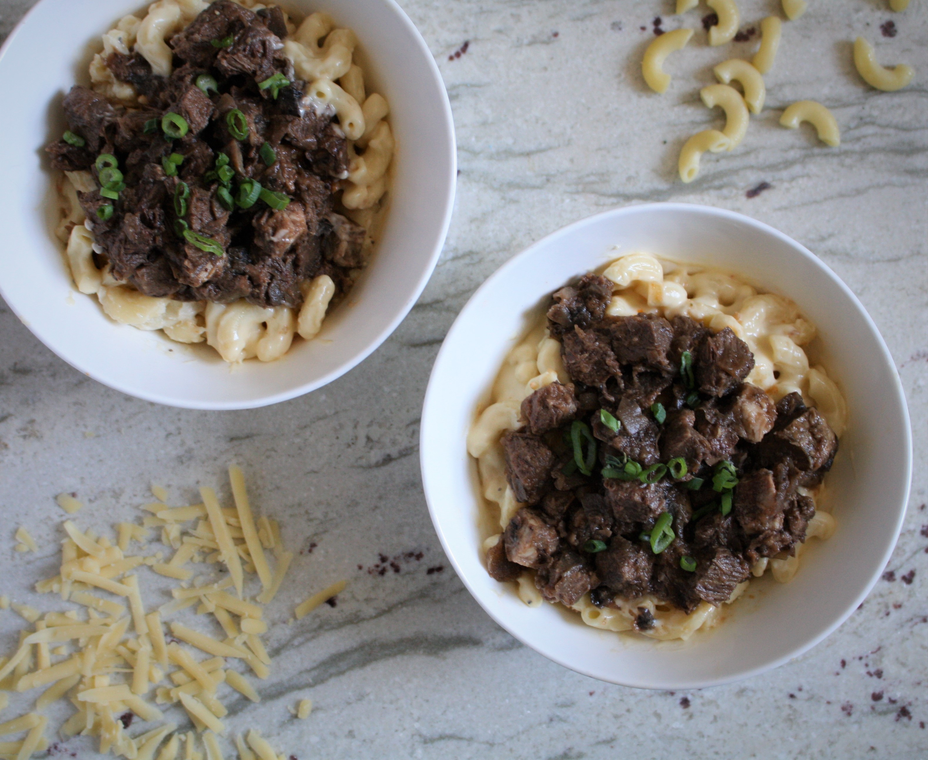 Order Tender Beef Brisket Macaroni and Cheese food online from Wow Bao store, Omaha on bringmethat.com