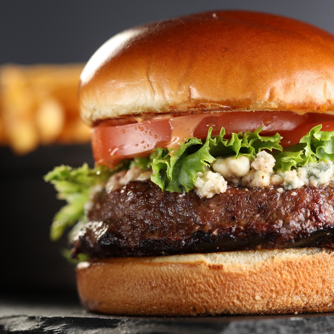 Order Blue Cheese Burger food online from Craveburger store, Troy on bringmethat.com