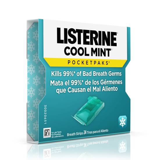 Order Listerine Cool Mint Strips - 24 Strips food online from Exxon Food Mart store, Port Huron on bringmethat.com