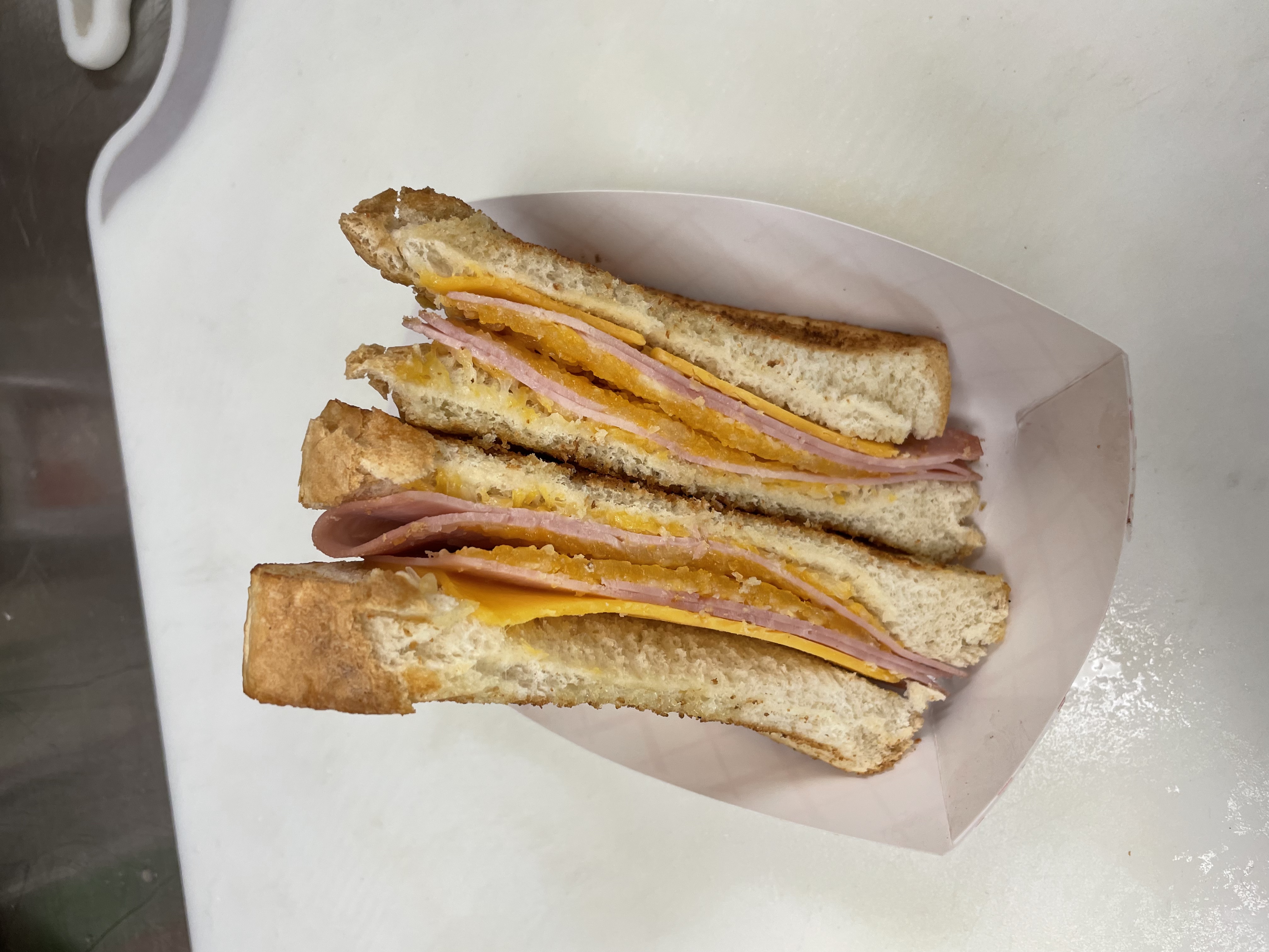 Order Toasted Ham & Cheese Sandwich food online from Sandwich Bro store, Raleigh on bringmethat.com