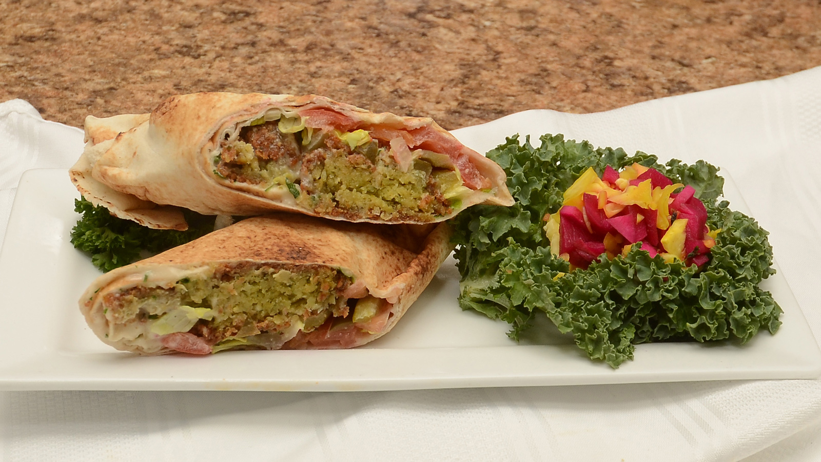 Order Falafel Sandwich food online from Princess Mediterranean Grill store, Commerce Charter Township on bringmethat.com
