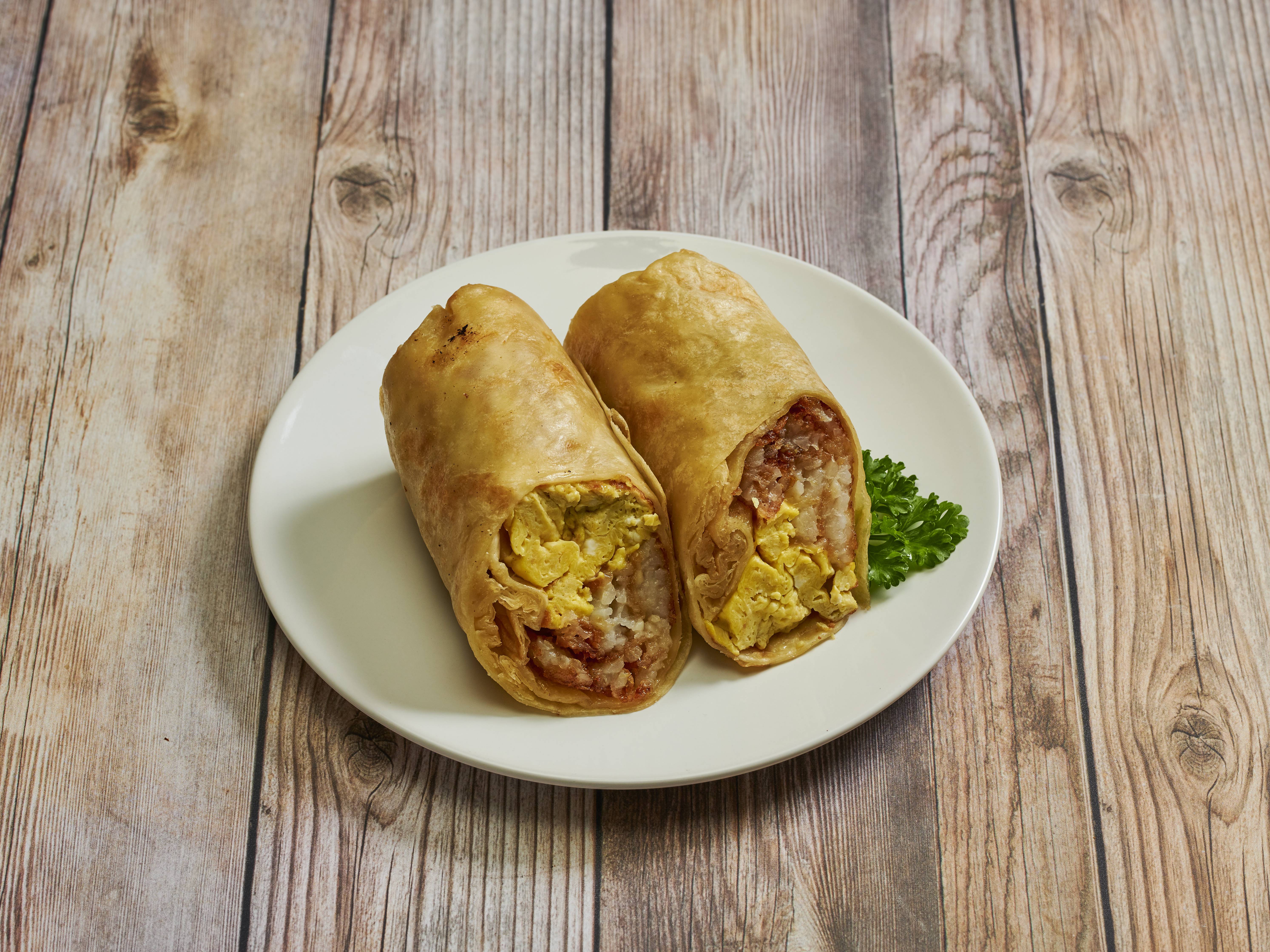 Order 1. Egg and Cheese Burrito food online from Glee Donuts & Burgers store, Fountain Valley on bringmethat.com