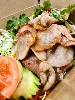 Order Grilled Pork Neck food online from Chai Thai Noodles store, Hayward on bringmethat.com
