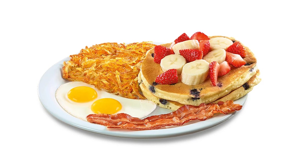 Order Double Berry Pancake Breakfast food online from Denny store, Akron on bringmethat.com