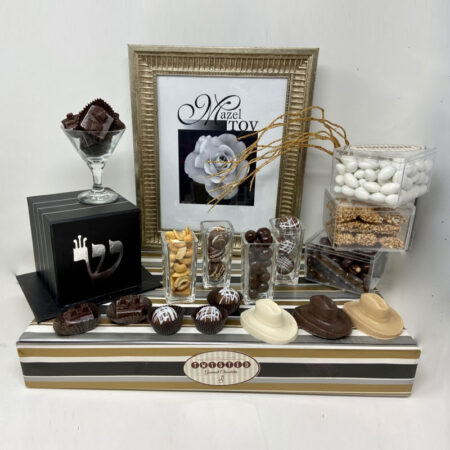Order Bar mitzvah tefillin centerpiece gift set food online from Twisted Gourmet Chocolates store, Passaic on bringmethat.com
