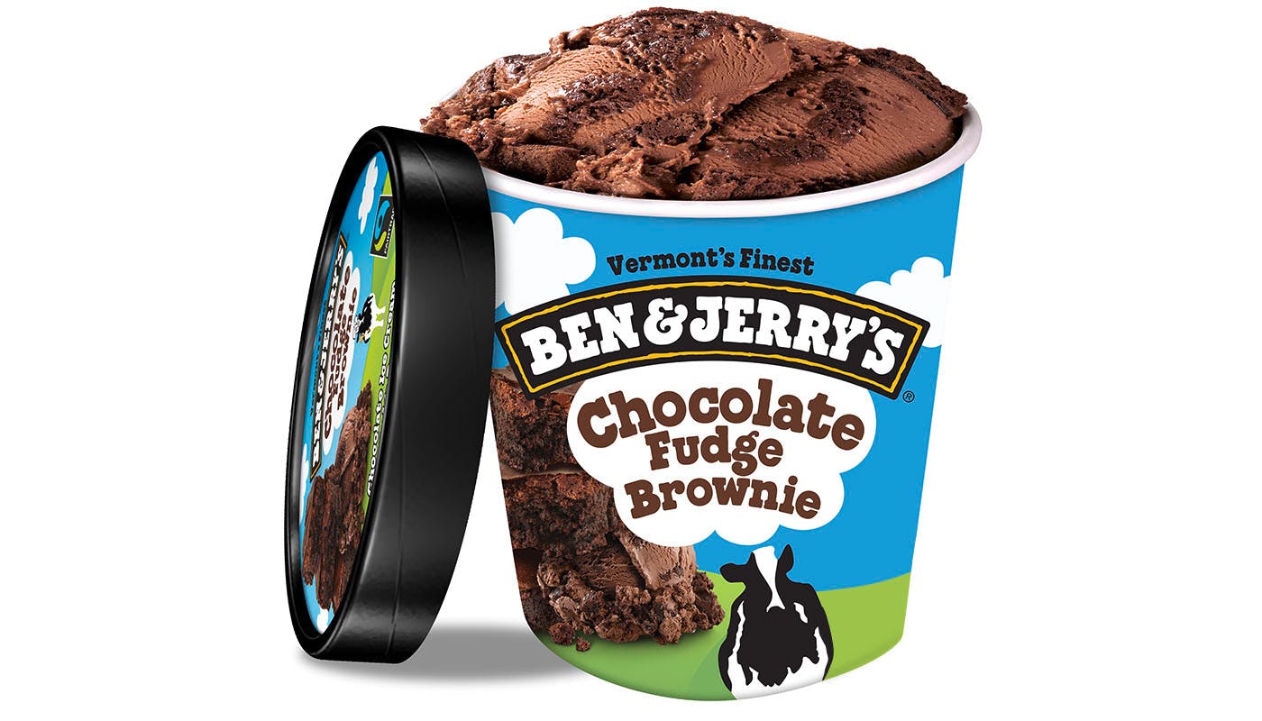 Order Ben & Jerry's Chocolate Fudge Brownie Ice Cream Pint - Ben & Jerry's Chocolate Fudge Brownie Ice Cream Pint food online from Papa Gino store, Hudson on bringmethat.com