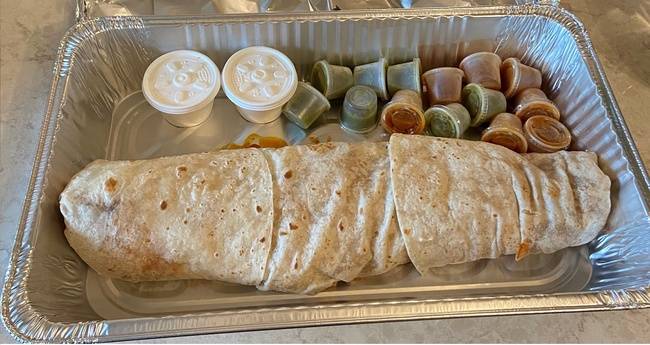 Order 5# Burrito food online from El Famous Burrito store, Glendale Heights on bringmethat.com
