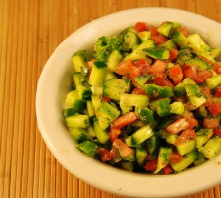 Order Shirazi Salad food online from Safir Mediterranean Cuisine store, Woodland Hills on bringmethat.com