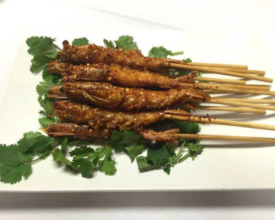 Order Spicy Shrimp Skewer (烧烤大虾) food online from Szechuan Gourmet store, Strongsville on bringmethat.com