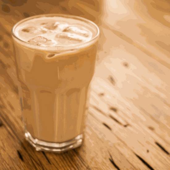 Order 16oz Iced Latte food online from Henry's House Of Coffee store, San Francisco on bringmethat.com