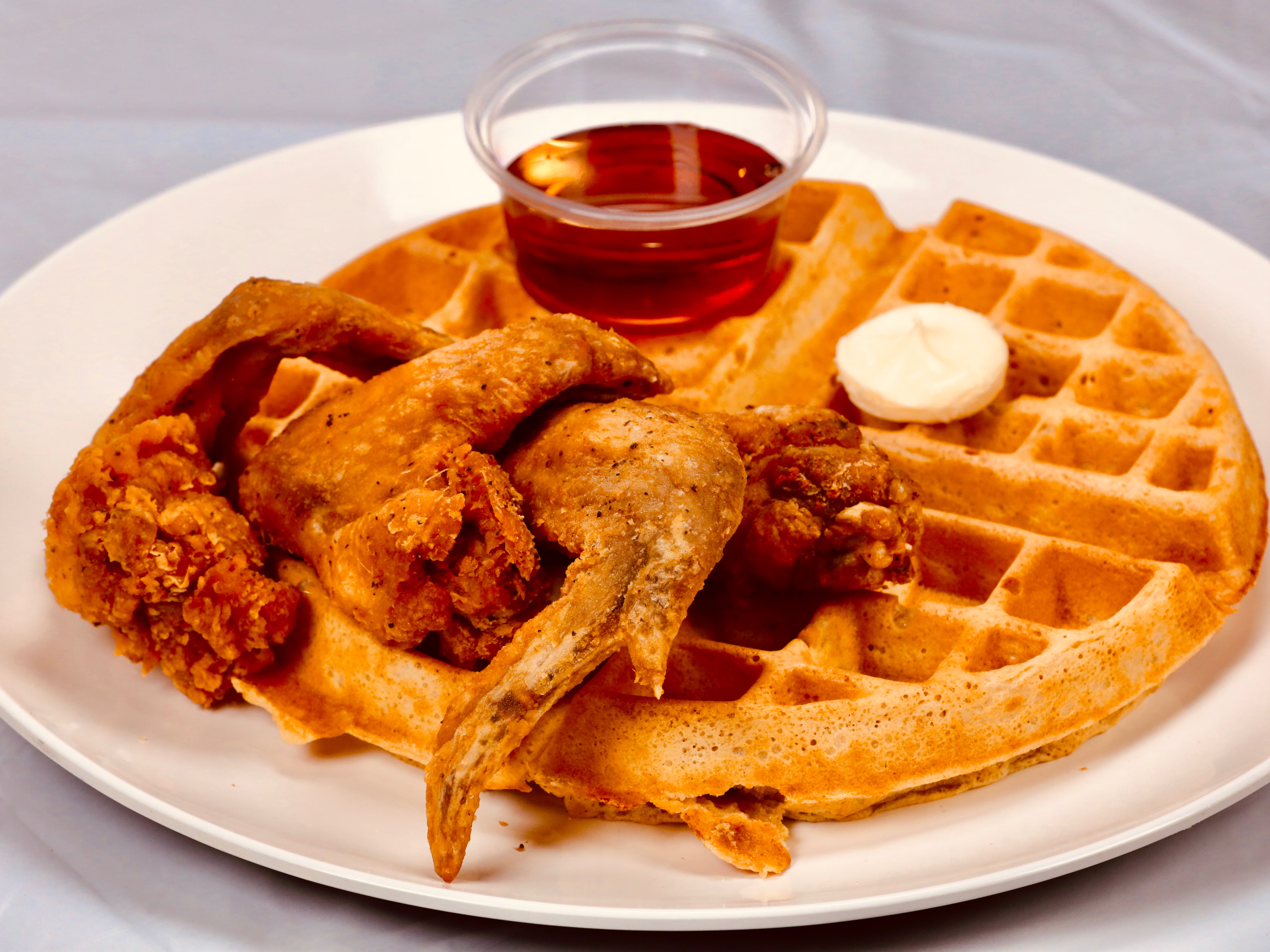 Order 3 Wing & Waffle food online from Sam Sylks Chicken & Fish store, South Euclid on bringmethat.com