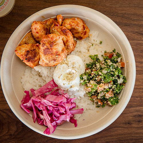 Order Harissa Chicken Bowl food online from Ghassan Restaurant store, Greensboro on bringmethat.com