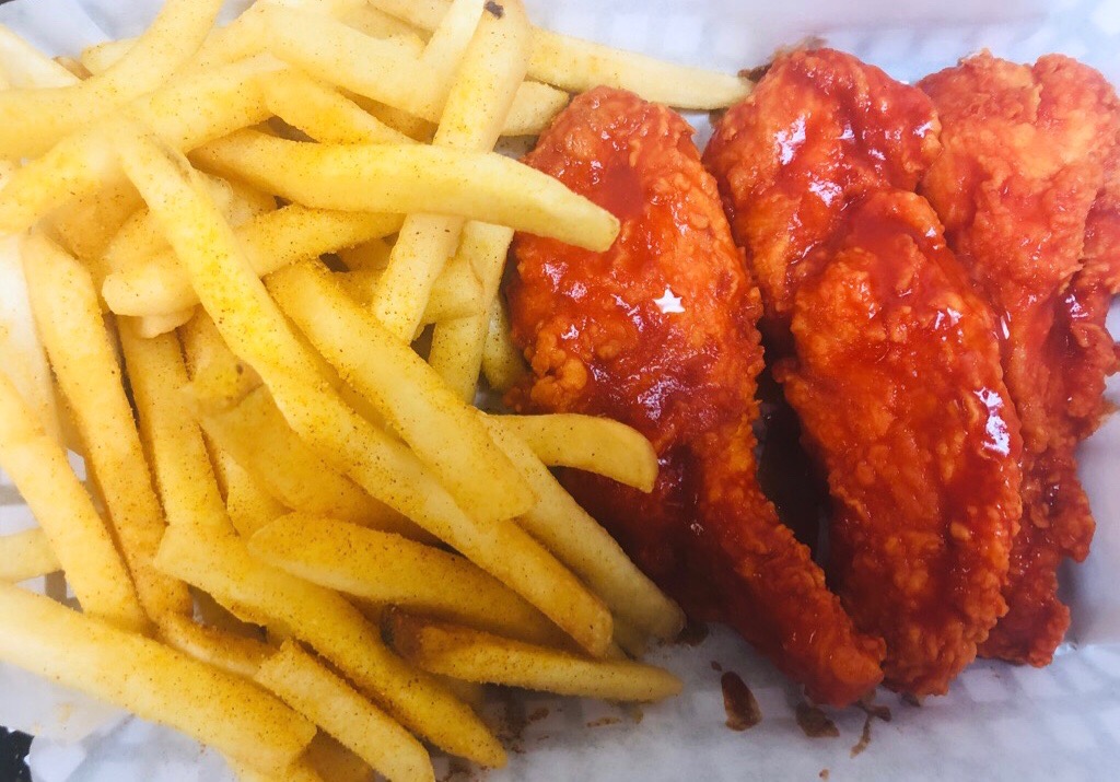 Order Five Chicken Strips food online from Wing It! Bar And Grill store, El Paso on bringmethat.com