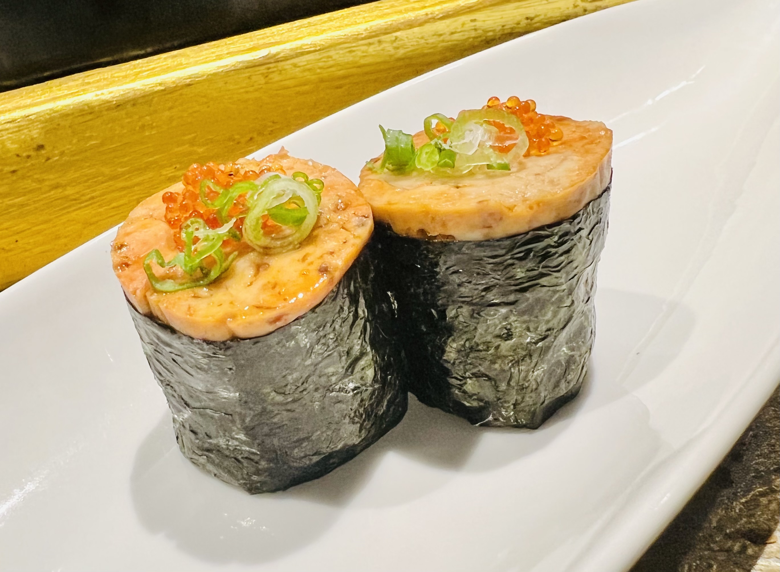 Order Ankimo Nigiri food online from Blue Fin Sushi store, San Francisco on bringmethat.com