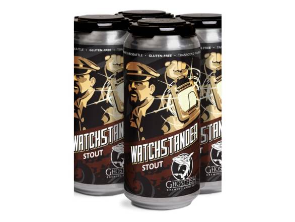 Order Ghostfish Watchstander Stout - 4x 16oz Cans food online from Garfield's Beverage Warehouse store, Chicago on bringmethat.com