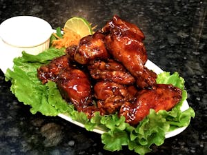 Order 13. Sweet & Tangy BBQ Wings (Not Spicy) food online from Thai Time Bistro store, San Diego on bringmethat.com