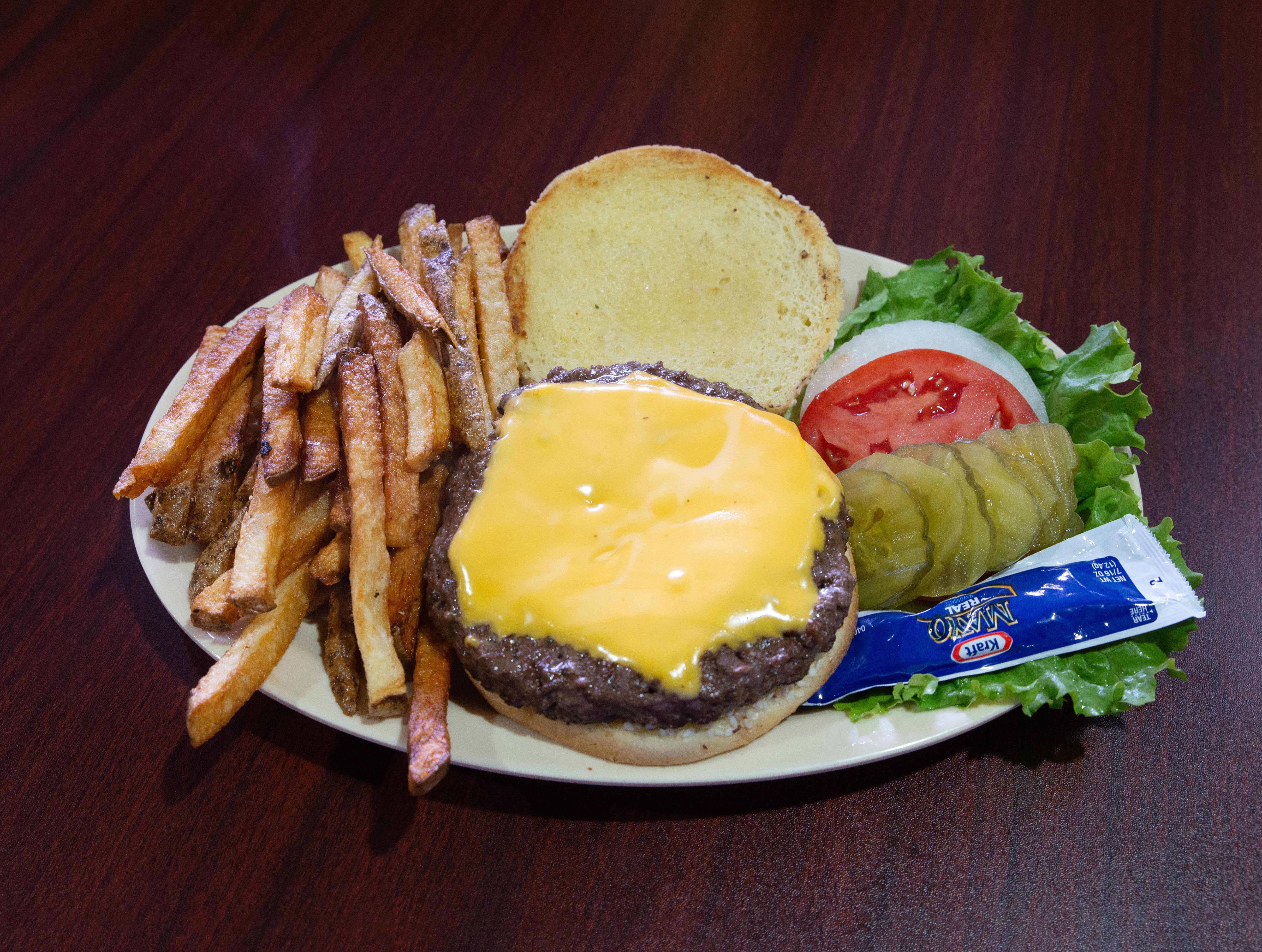 Order Cheeseburger food online from Marsha Backstreet Cafe store, Chattanooga on bringmethat.com